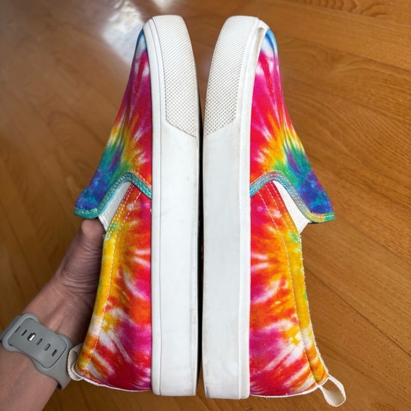 Womens Skechers Shoes Sneaker Street Poppy Tie Dye Rainbow Multi Colorful size 8 - Picture 7 of 15